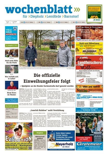 Barnstorfer Wochenblatt vom 30.04.2022