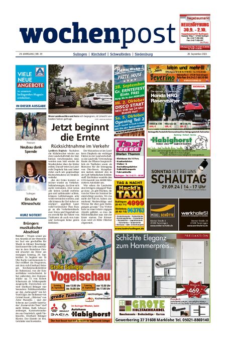 Die Wochenpost vom 28.09.2024