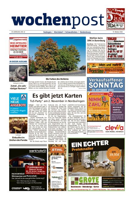 Die Wochenpost vom 19.10.2024