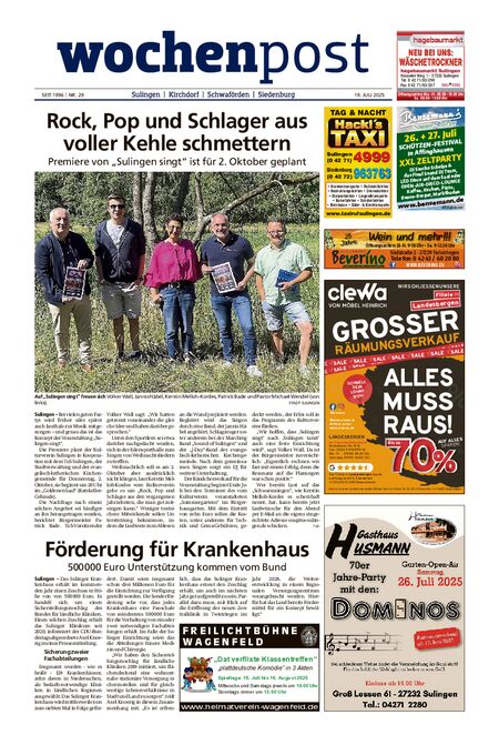 Die Wochenpost vom 19.07.2025