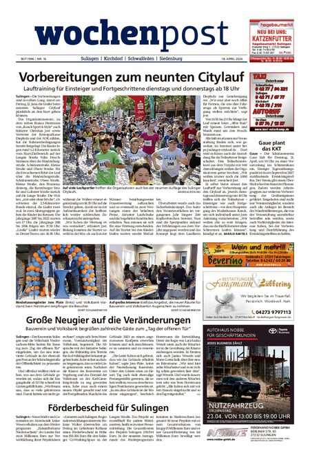 Die Wochenpost vom 18.04.2026