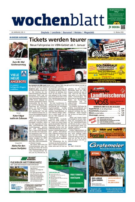 Diepholzer Wochenblatt vom 12.10.2024