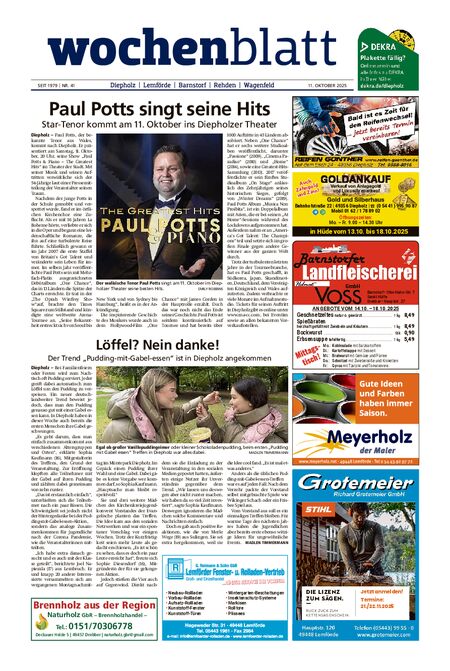 Diepholzer Wochenblatt vom 11.10.2025