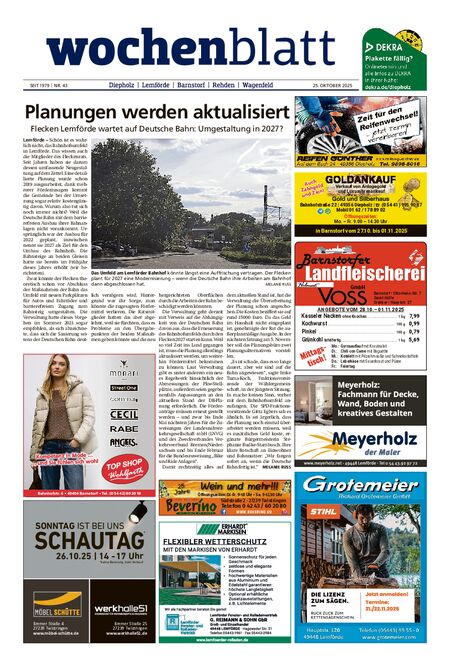 Diepholzer Wochenblatt vom 25.10.2025