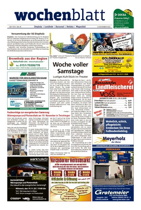Diepholzer Wochenblatt vom 08.11.2025