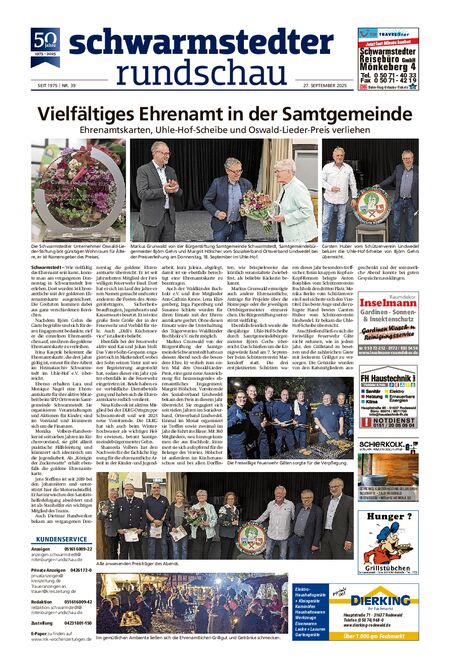 Schwarmstedter Rundschau vom 27.09.2025