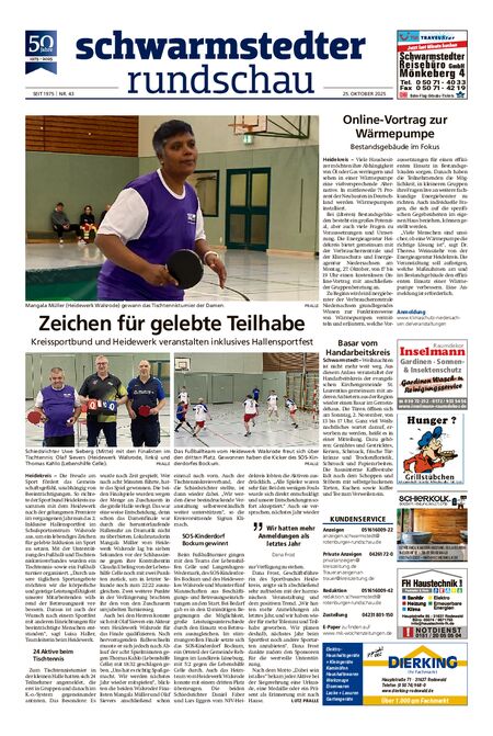 Schwarmstedter Rundschau vom 25.10.2025