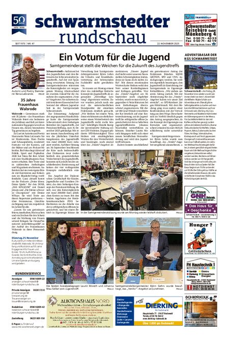 Schwarmstedter Rundschau vom 22.11.2025