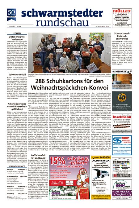 Schwarmstedter Rundschau vom 29.11.2025