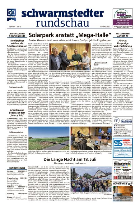 Schwarmstedter Rundschau vom 18.04.2026