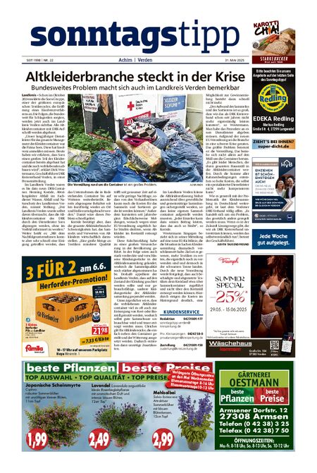 Sonntags-Tipp Achim-Verden vom 31.05.2025