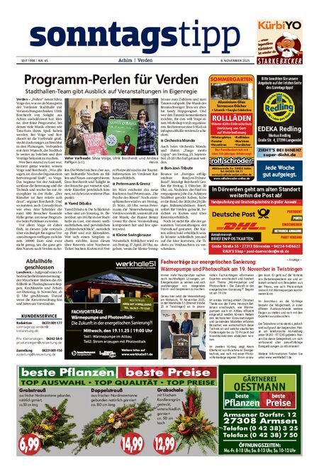Sonntags-Tipp Achim-Verden vom 08.11.2025