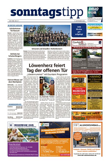 Sonntags-Tipp Syke-Weyhe-Bassum vom 13.09.2025