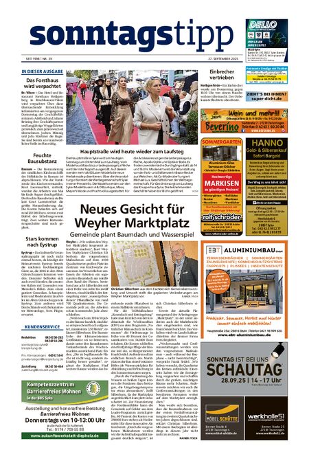 Sonntags-Tipp Syke-Weyhe-Bassum vom 27.09.2025