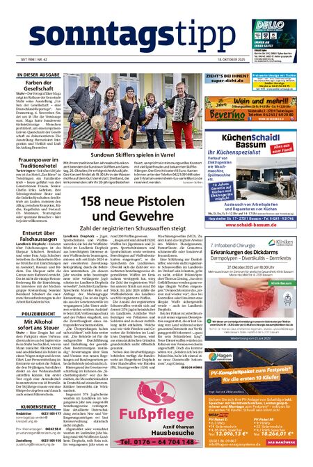 Sonntags-Tipp Syke-Weyhe-Bassum vom 18.10.2025