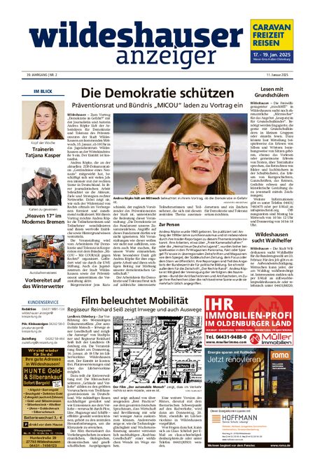 Wildeshauser Anzeiger vom 11.01.2025