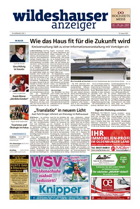 Wildeshauser Anzeiger vom 18.01.2025