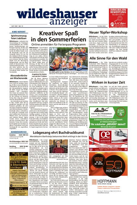 Wildeshauser Anzeiger vom 10.05.2025