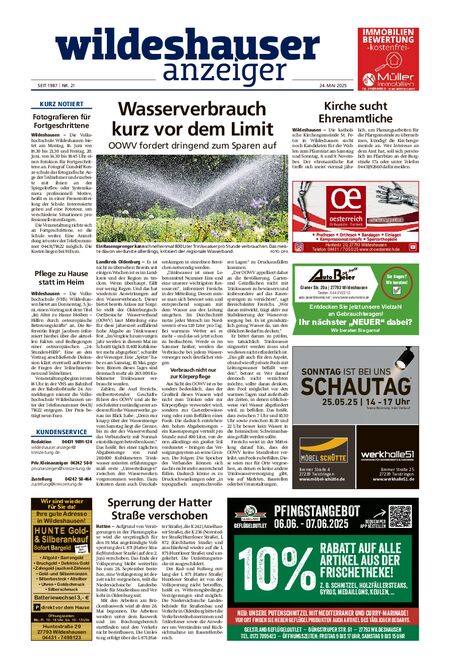 Wildeshauser Anzeiger vom 24.05.2025