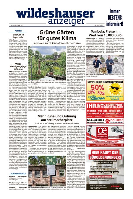 Wildeshauser Anzeiger vom 12.07.2025