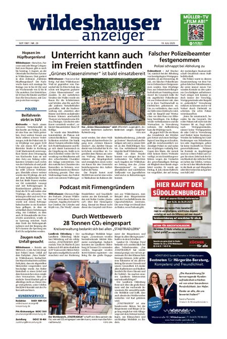 Wildeshauser Anzeiger vom 19.07.2025