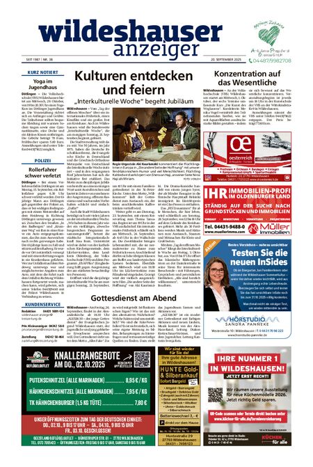 Wildeshauser Anzeiger vom 20.09.2025