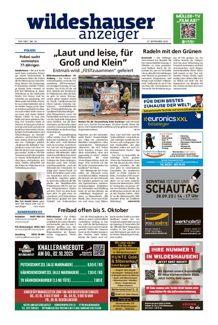 Wildeshauser Anzeiger vom 27.09.2025