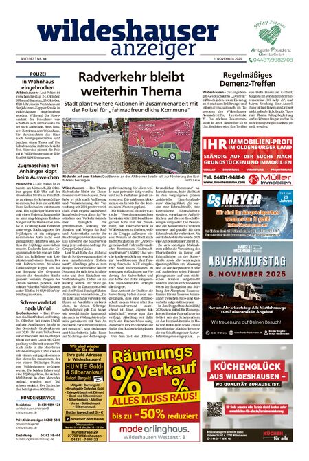 Wildeshauser Anzeiger vom 01.11.2025