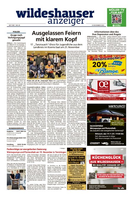 Wildeshauser Anzeiger vom 08.11.2025