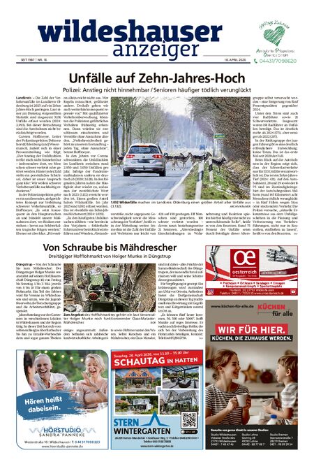 Wildeshauser Anzeiger vom 18.04.2026