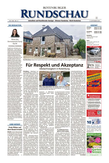 Rotenburger Rundschau Sittensen am Sonntag vom 13.09.2025