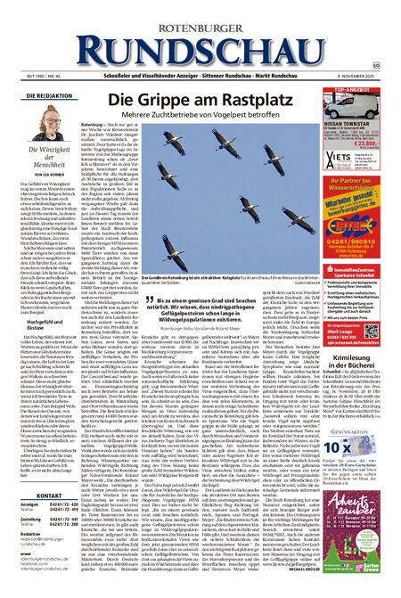 Vorschau Rotenburger Rundschau Sottrum am Sonntag vom 08.11.2025