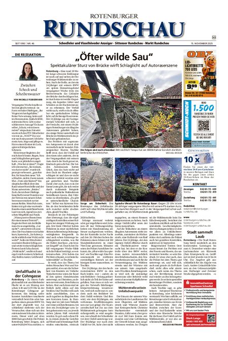 Vorschau Rotenburger Rundschau Sottrum am Sonntag vom 15.11.2025