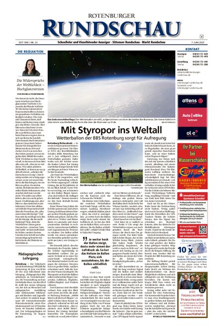 Rotenburger Rundschau Visselhövede am Sonntag vom 07.06.2025