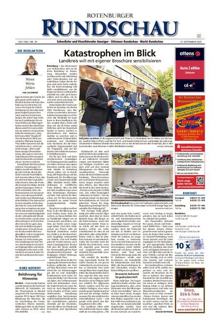 Vorschau Rotenburger Rundschau Visselhövede am Sonntag vom 27.09.2025