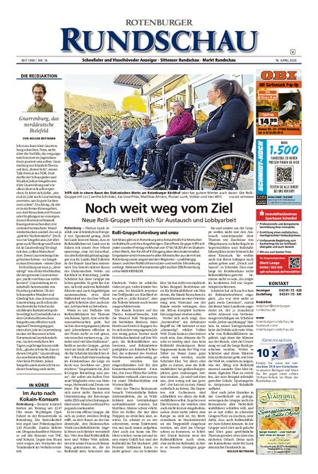 Rotenburger Rundschau Visselhövede am Sonntag vom 18.04.2026