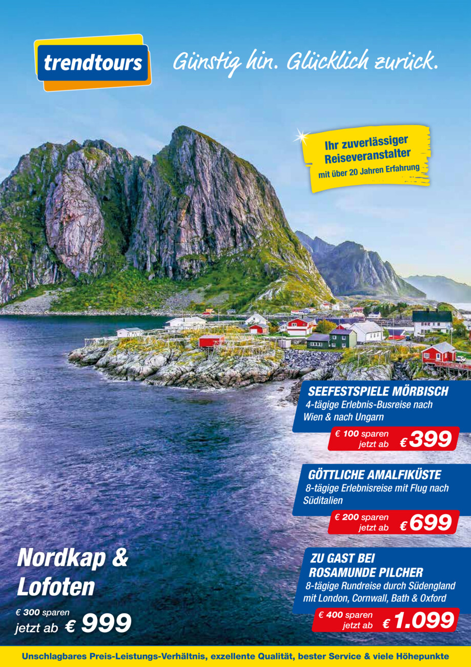 Trendtours 15.03. - 21.03.2025 vom Samstag, 15.03.2025
