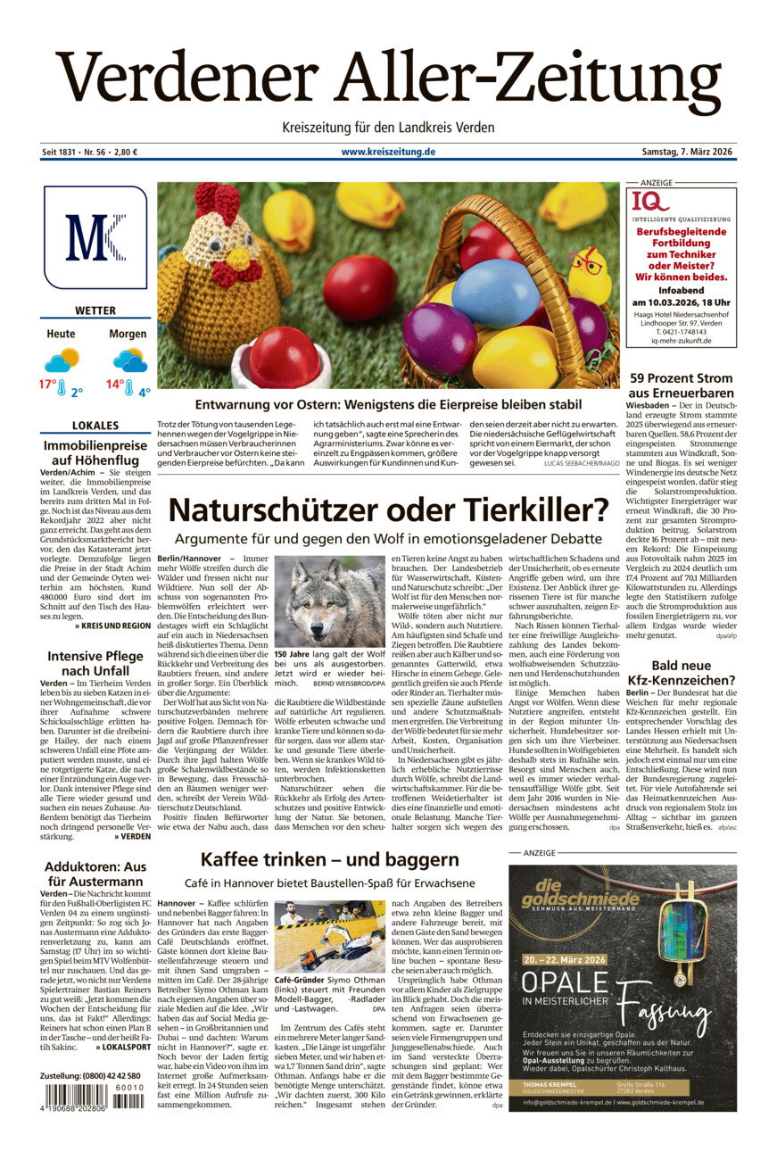 Verdener Aller-Zeitung vom Samstag, 07.03.2026