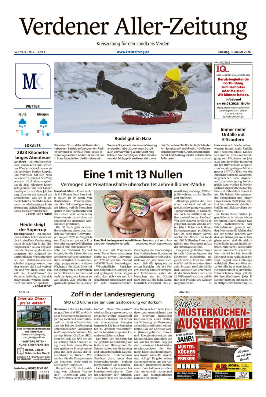 Verdener Aller-Zeitung vom Samstag, 03.01.2026