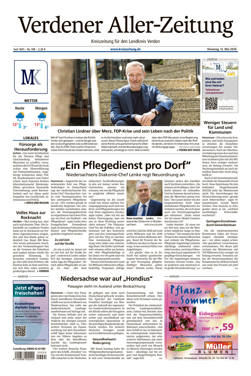 Verdener Aller-Zeitung vom Dienstag, 12.05.2026