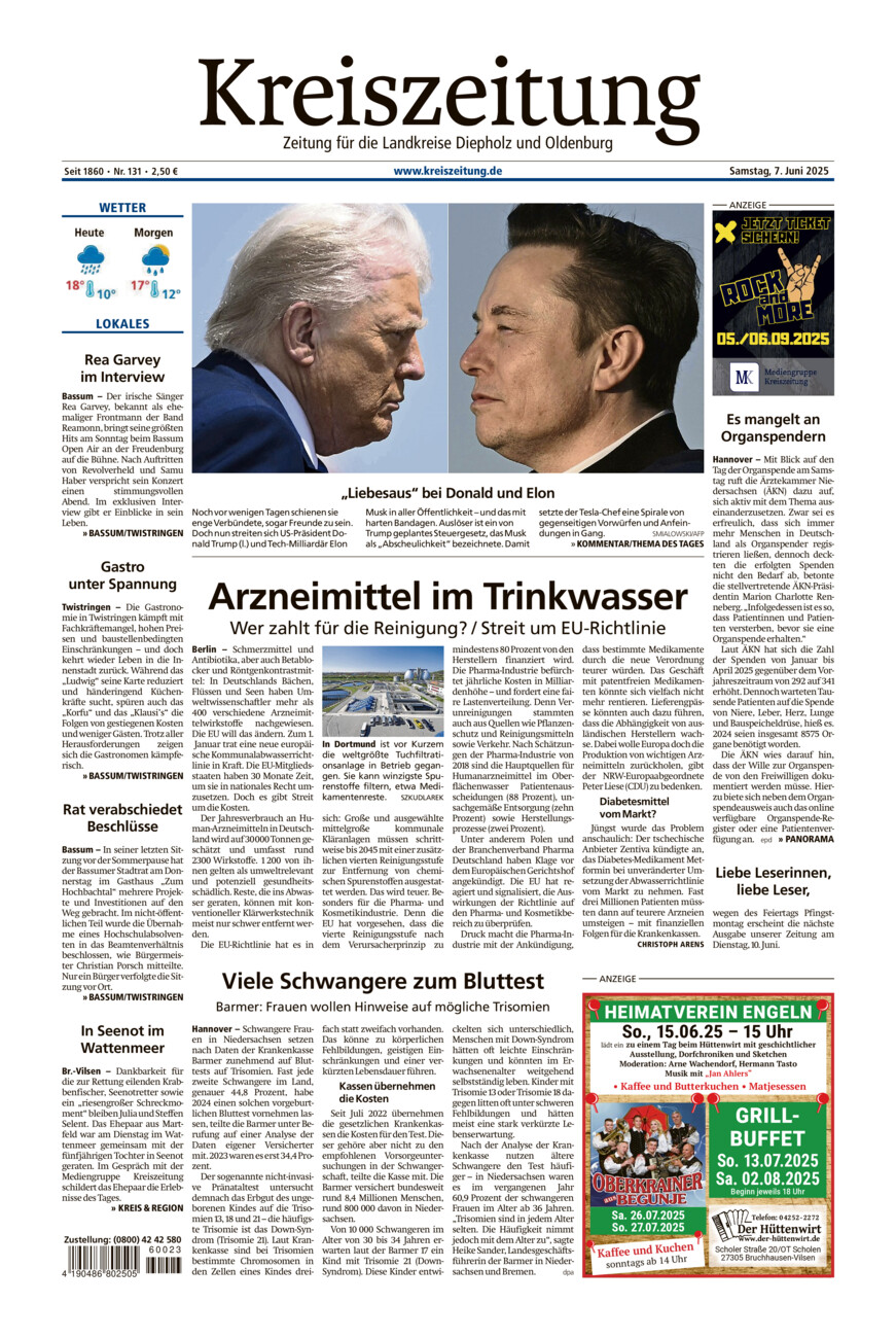 Kreiszeitung Bassum/Twistringen vom Samstag, 07.06.2025