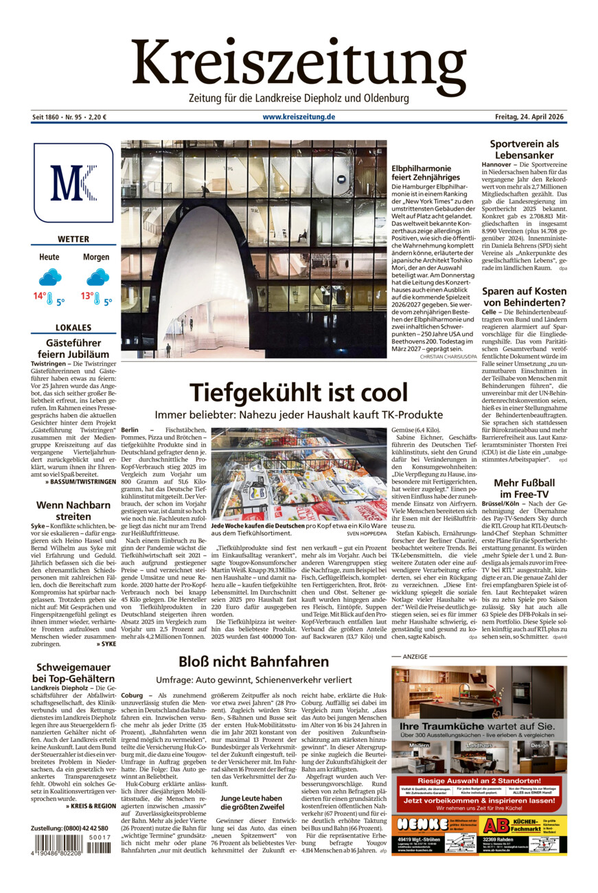 Kreiszeitung Bassum/Twistringen vom Freitag, 24.04.2026