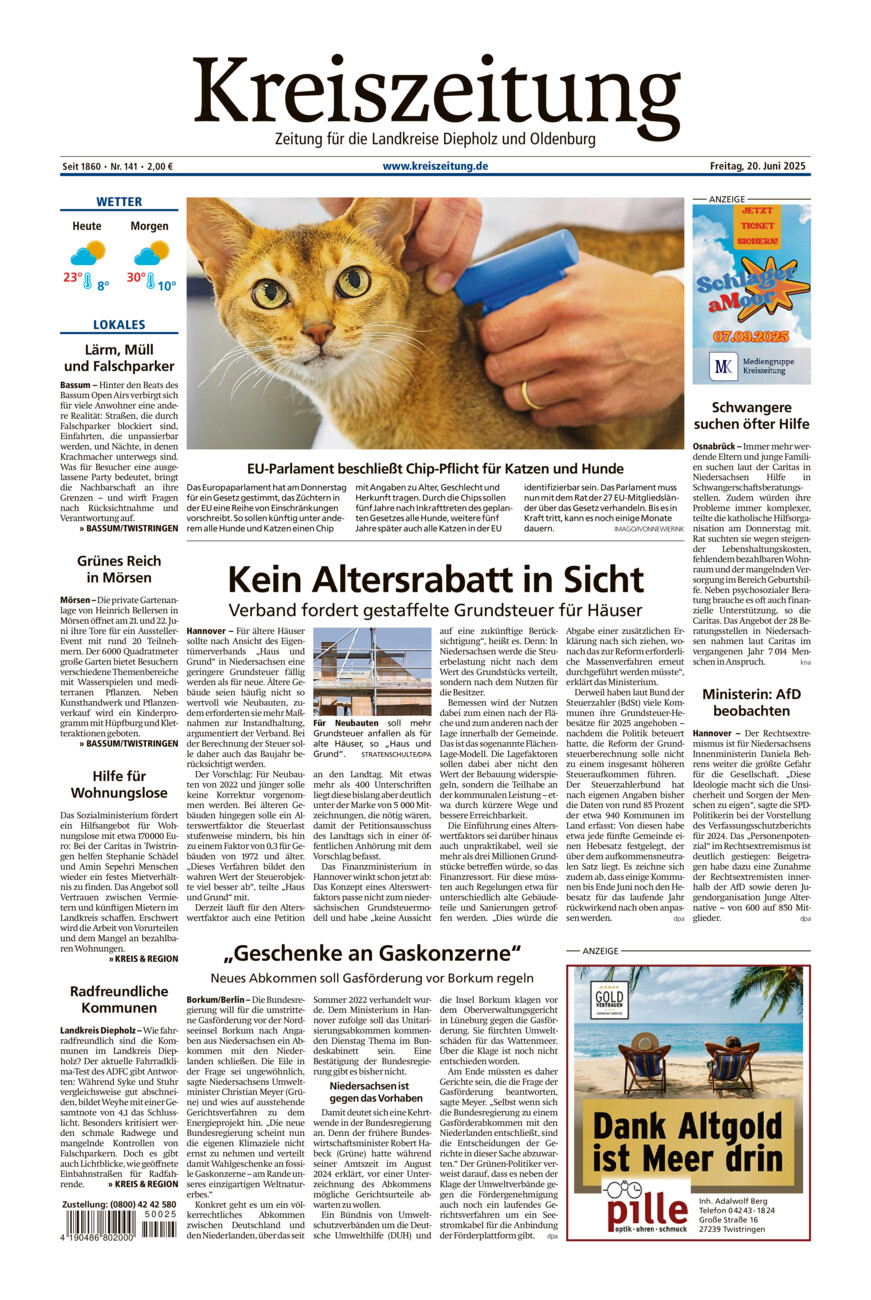 Kreiszeitung Bassum/Twistringen vom Freitag, 20.06.2025