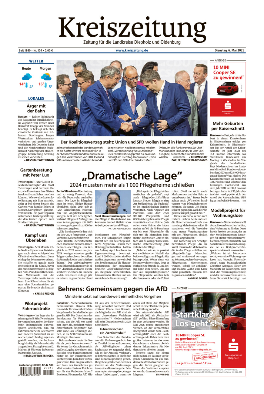 Kreiszeitung Bassum/Twistringen vom Dienstag, 06.05.2025
