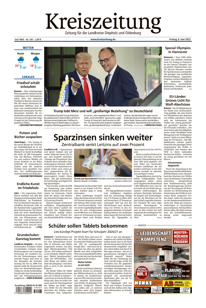 Kreiszeitung Bassum/Twistringen vom Freitag, 06.06.2025