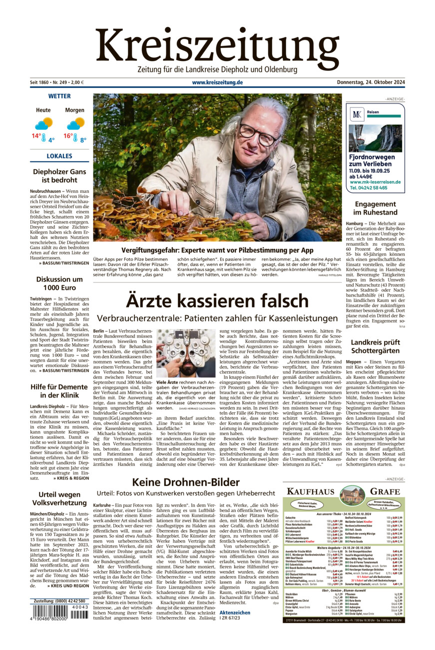 Kreiszeitung Bassum/Twistringen vom Donnerstag, 24.10.2024