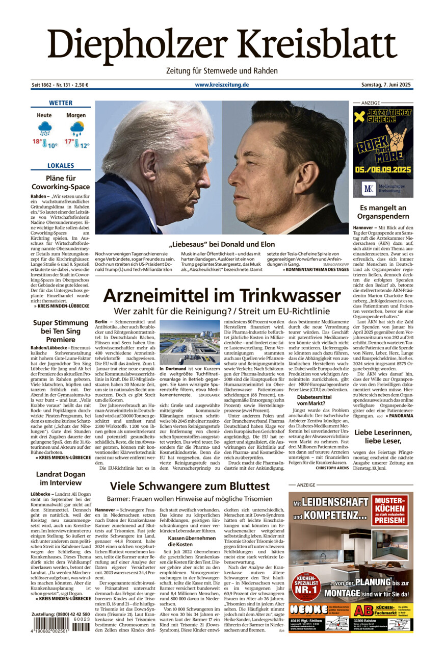 Diepholzer Kreisblatt Stemwede/Rahden vom Samstag, 07.06.2025