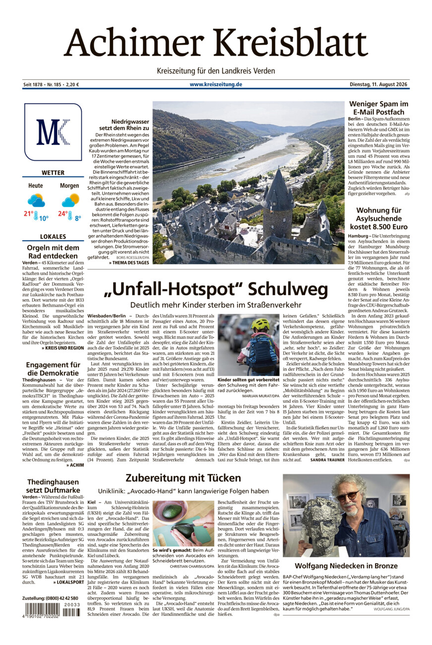 Achimer Kreisblatt vom Dienstag, 11.08.2026