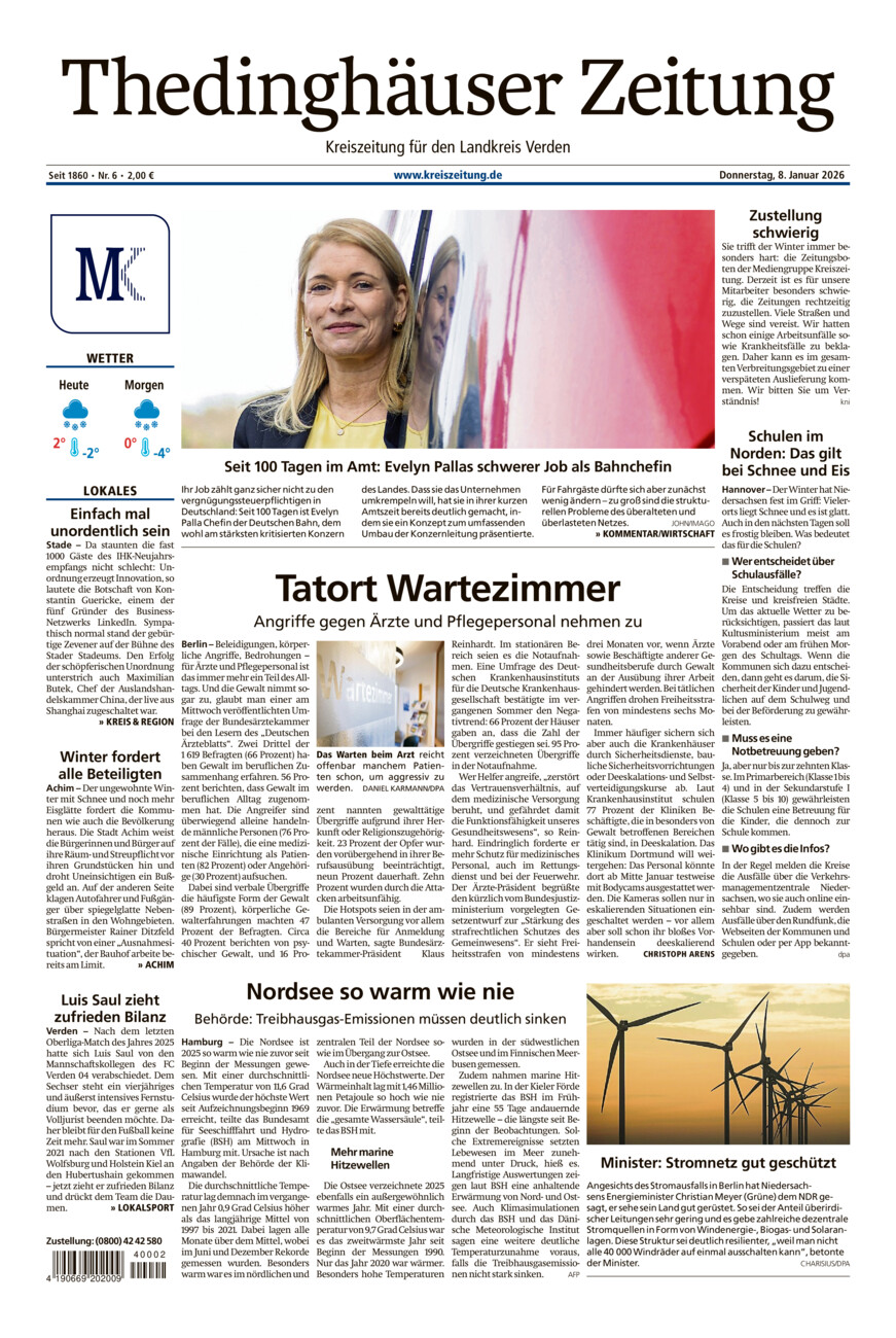 Thedinghäuser Zeitung vom Donnerstag, 08.01.2026