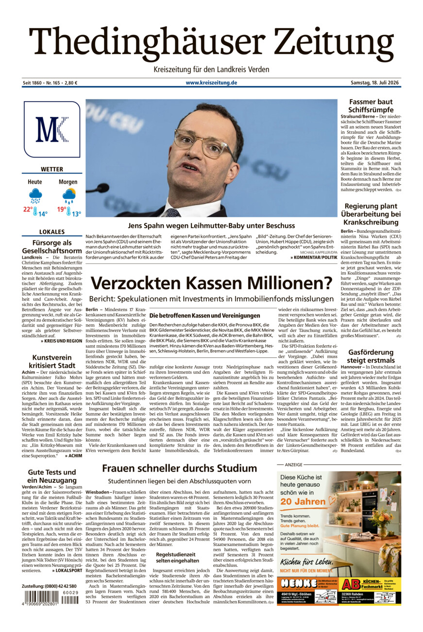 Thedinghäuser Zeitung vom Samstag, 18.07.2026